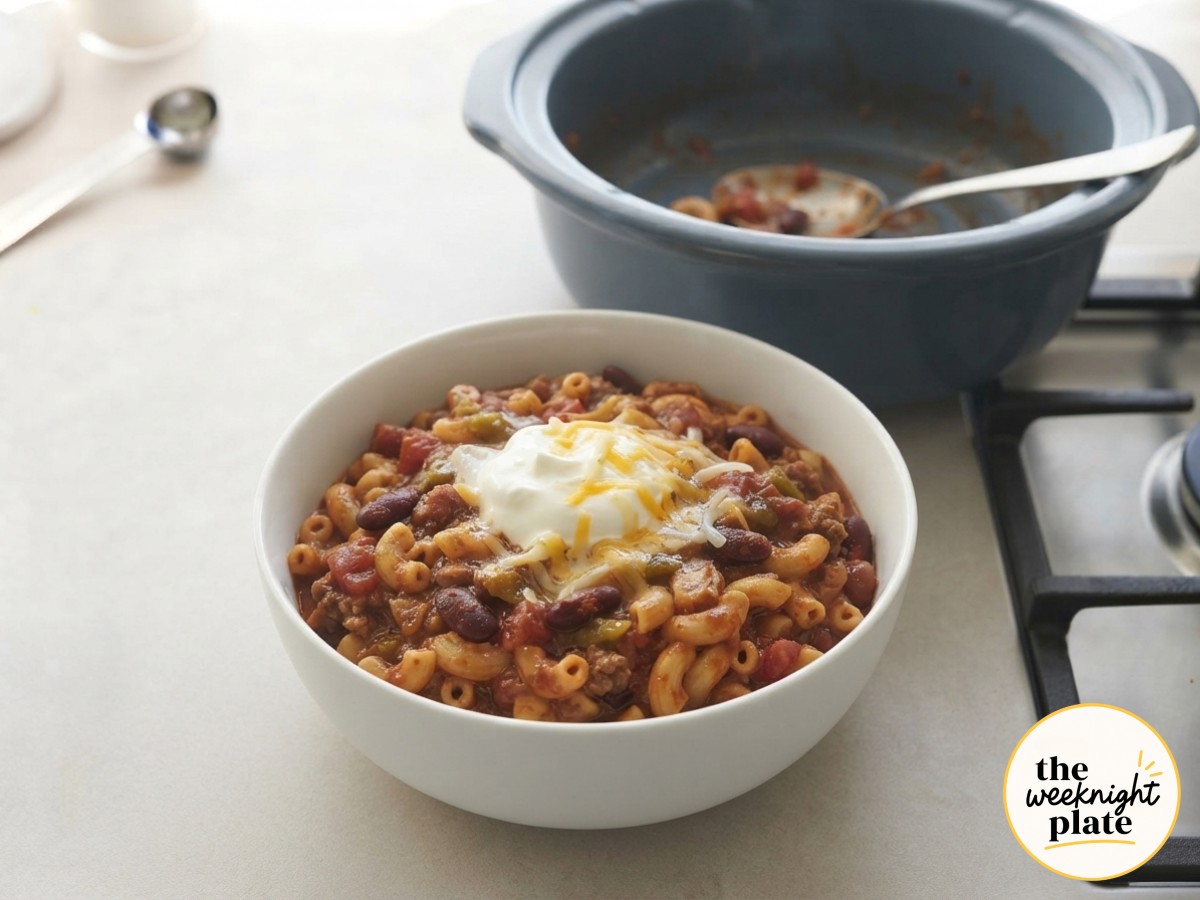 Crock Pot Chili Mac - The Dump - And - Simmer Dinner That