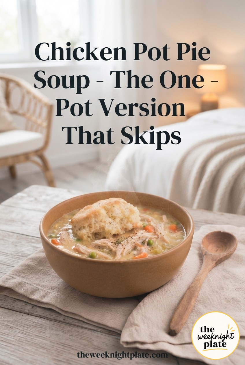 Chicken Pot Pie Soup - The One - Pot Version That Skips The