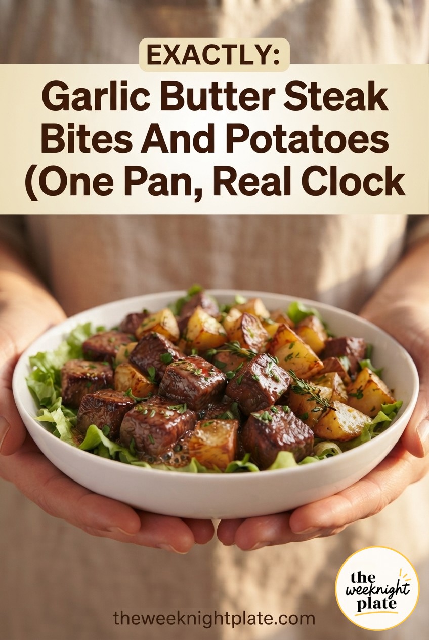 Garlic Butter Steak Bites And Potatoes (One Pan, Real Clock