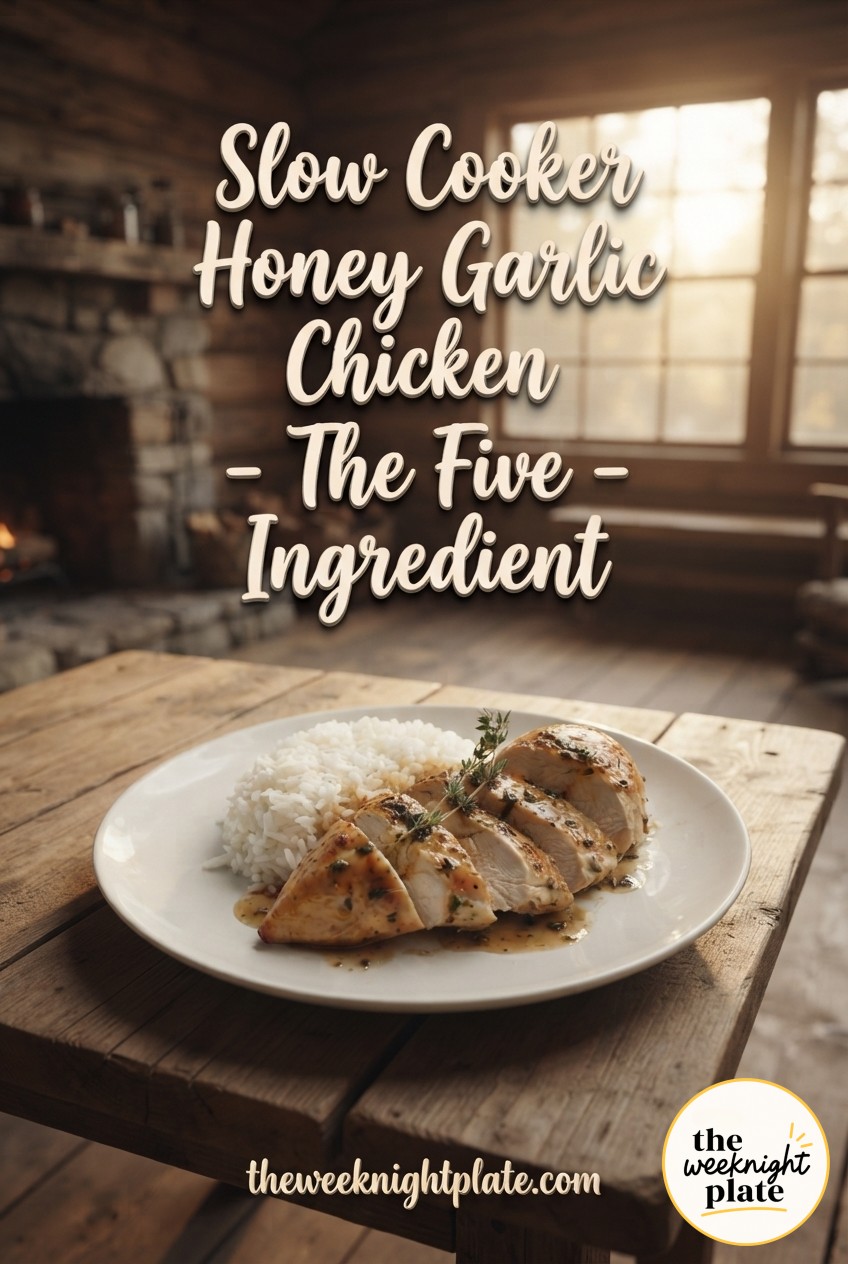 Slow Cooker Honey Garlic Chicken - The Five - Ingredient