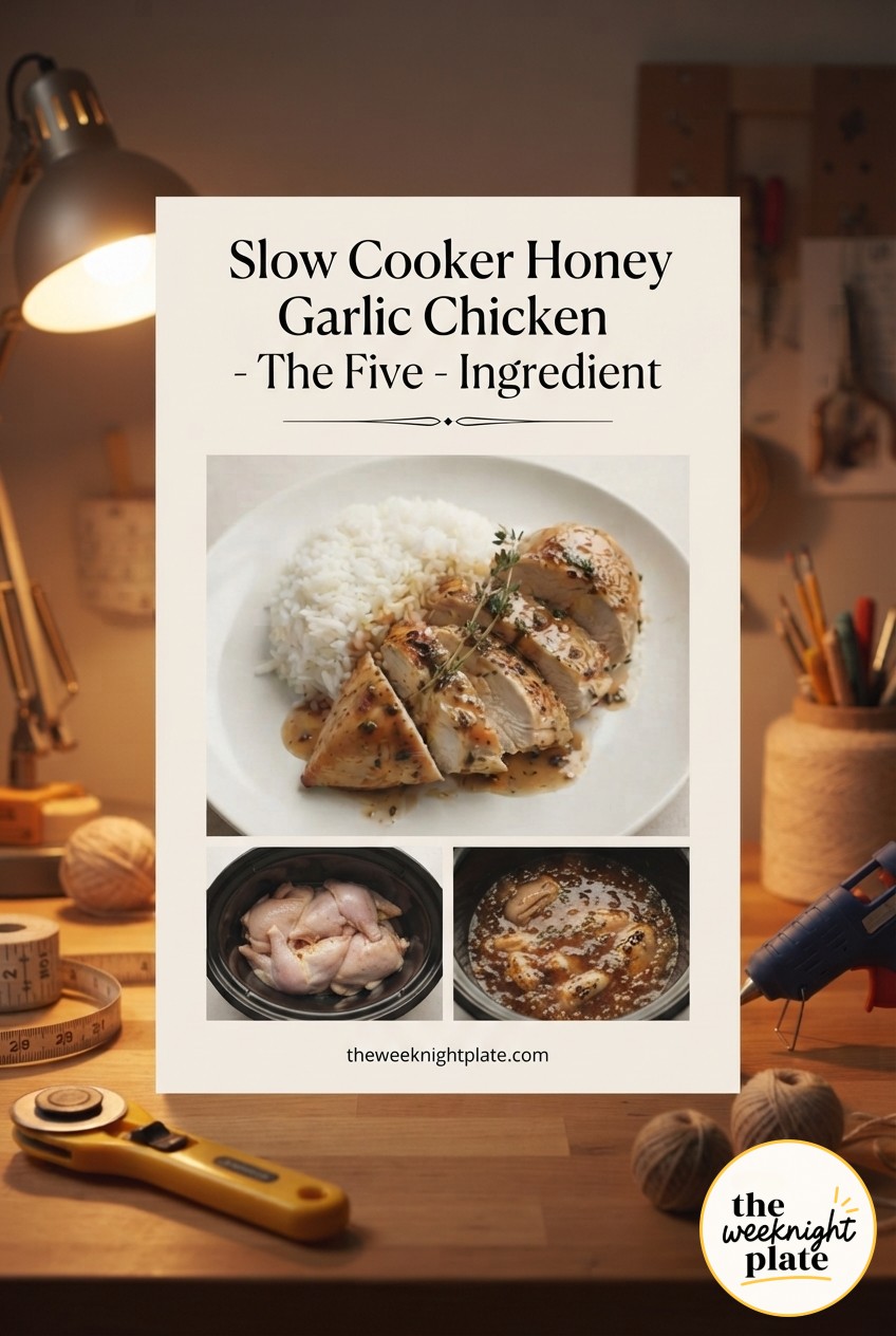Slow Cooker Honey Garlic Chicken - The Five - Ingredient